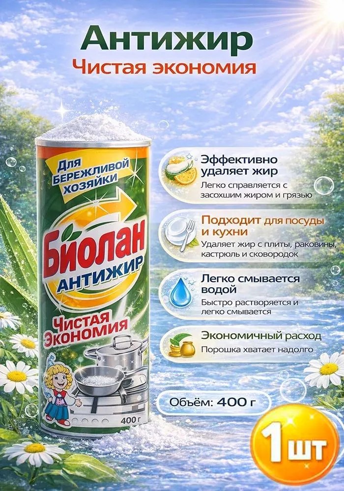 Чист.ср.БИОЛАН антижир 400г
