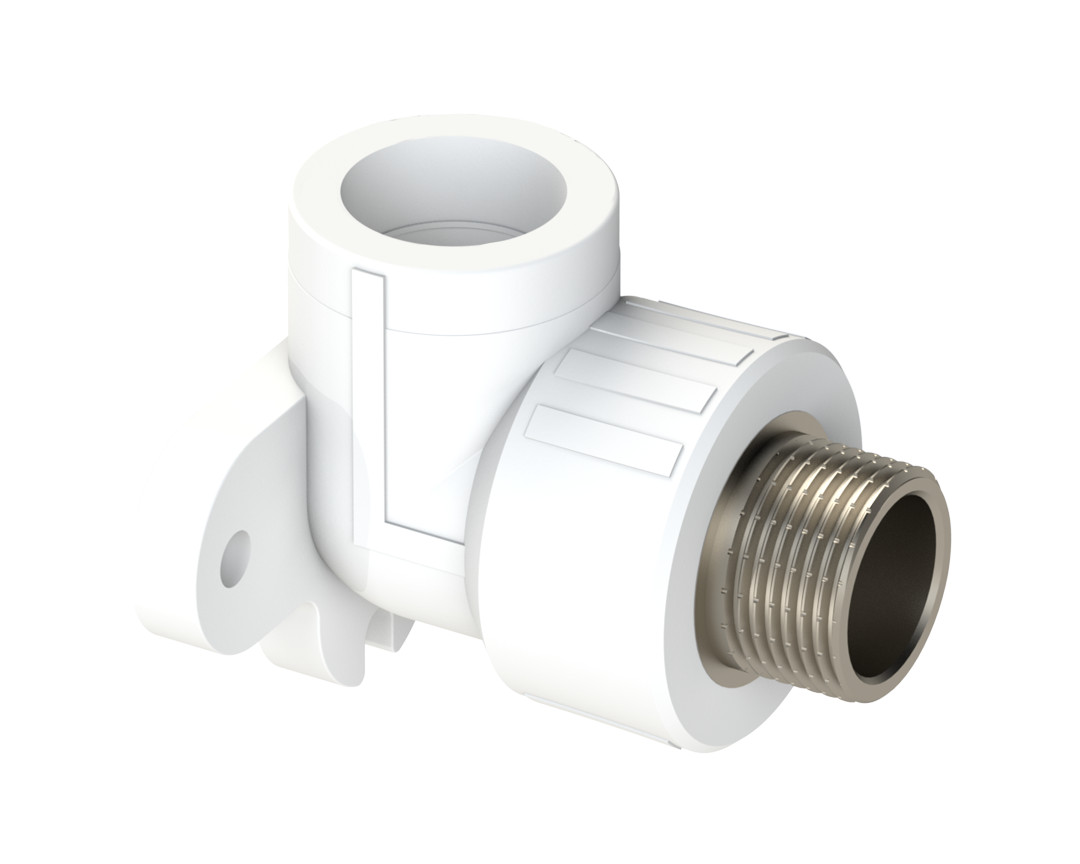 Угол PP НР (п) с фланцем d.20 x 1/2 (100/20) ТМ Köningfitt