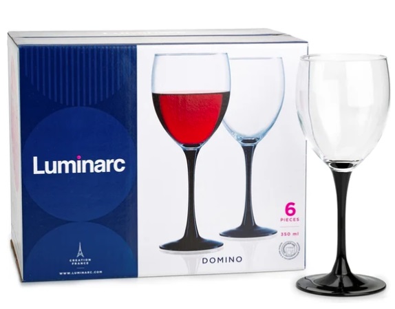 Набор бокалов 350мл 6ед Домино вино J0015