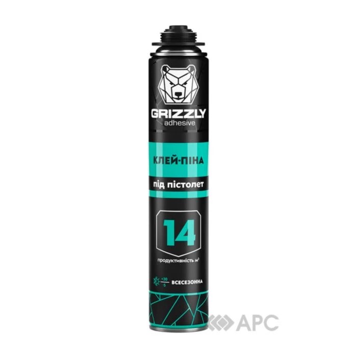 Пена - клей для теплоизоляции 860 мл (1 кг) ТМ GRIZZLY уп.12шт.