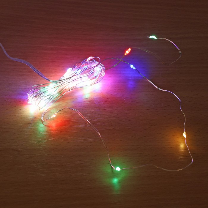 Гирлянда светодиодная - цветная, на батарейках, 2м (6361-336C) ТМ Global Christmas
